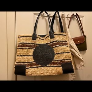 Tory Burch Straw Ella Tote